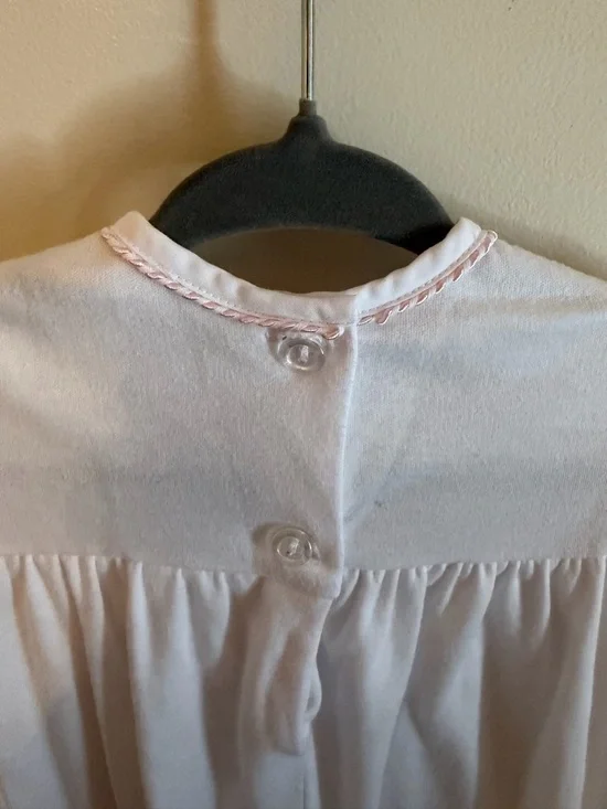 Pink Baby Nightgown Gown with Cloud Embroidery - Picture 7 of 7